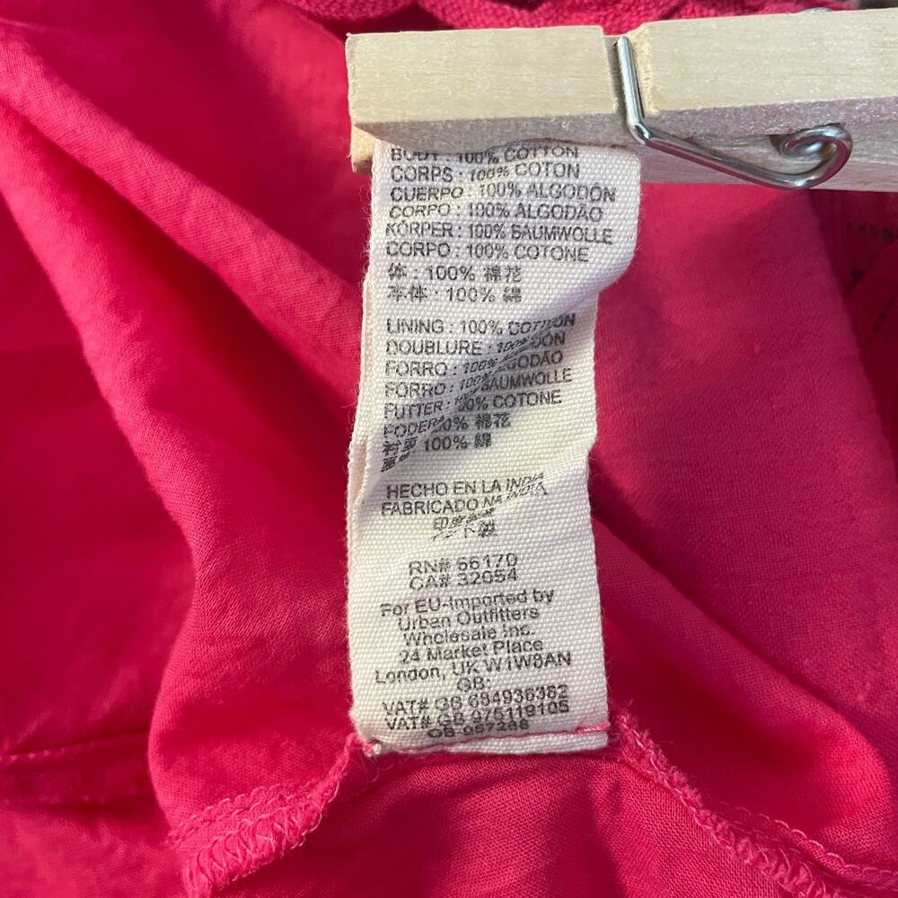 Free People Swing Dress Size Large Hot Pink One Shoulder Lace Boho Festival - Picture 12 of 15